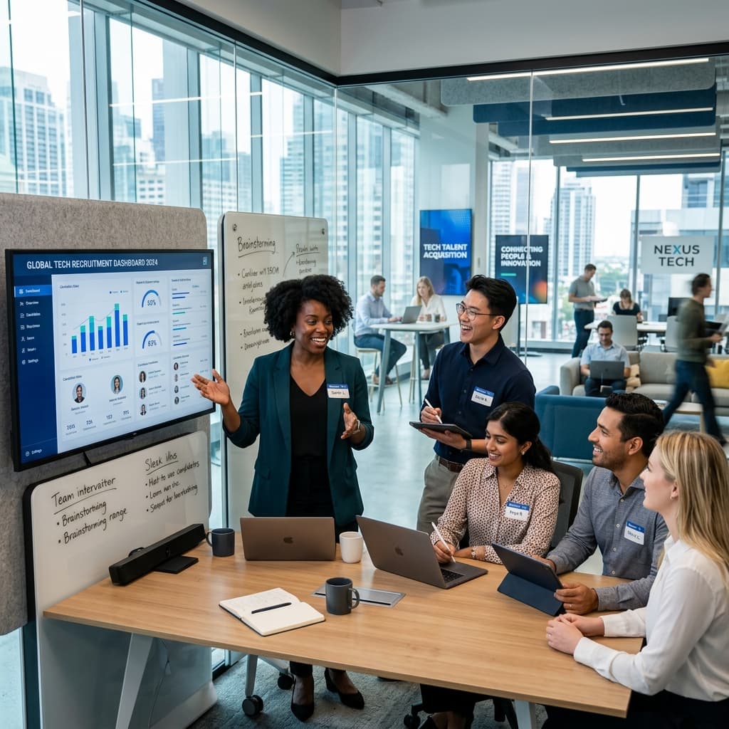 Professional team in modern office